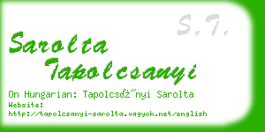 sarolta tapolcsanyi business card